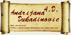 Andrijana Dukadinović vizit kartica